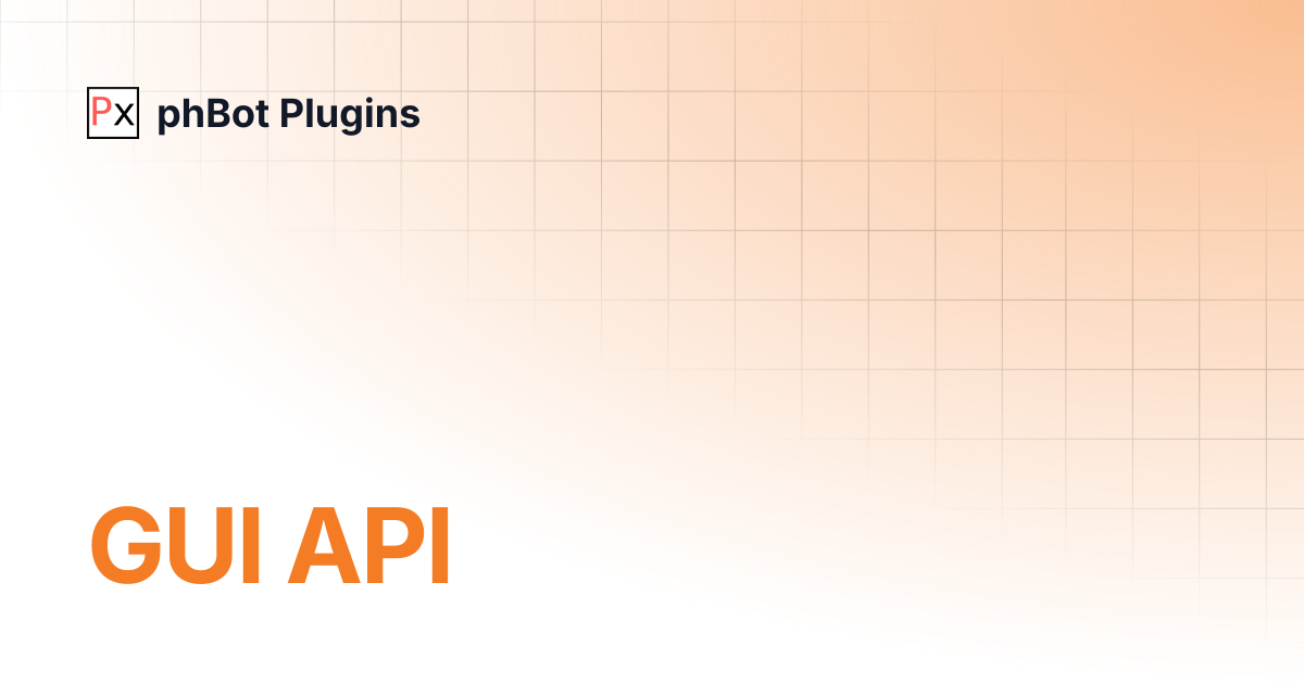 GUI API | phBot Plugins